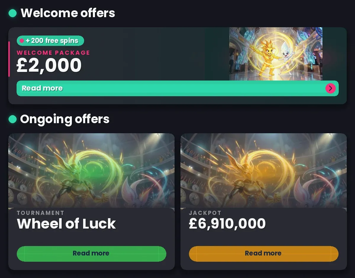 SpinMillion Casino: £2,000, Wheel of Luck, £6,910,000